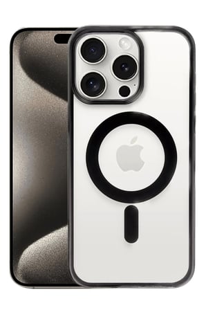 Newface Apple iPhone 15 Pro Max Kılıf Erozi Magsafe Kapak - Siyah