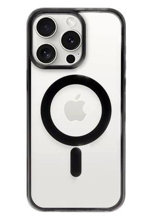 Newface Apple iPhone 15 Pro Max Kılıf Erozi Magsafe Kapak - Siyah