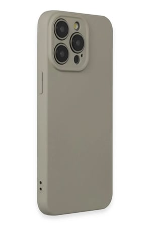 Newface Apple iPhone 15 Pro Max Kılıf Nano içi Kadife Silikon - Beyaz Titanyum