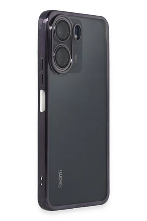 Newface Xiaomi Redmi 13C Kılıf Razer Lensli Silikon - Mor