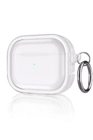 Movenchy Apple Airpods Pro 2 (2.nesil) Shiny Şeffaf Kılıf - Beyaz