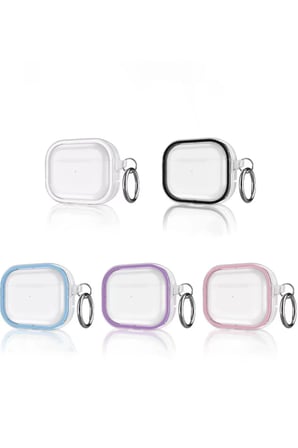 Movenchy Apple Airpods Pro 2 (2.nesil) Shiny Şeffaf Kılıf - Pembe
