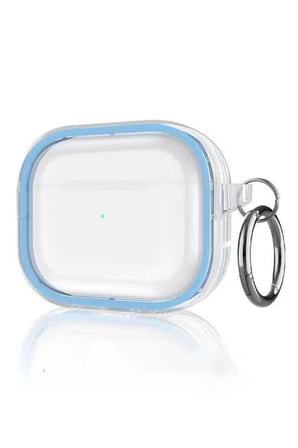 Movenchy Apple Airpods Pro 2 (2.nesil) Shiny Şeffaf Kılıf - Sierra Blue