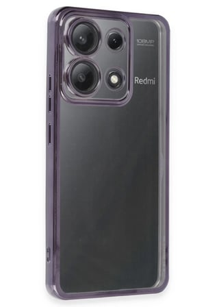 Newface Xiaomi Poco X6 Kılıf Razer Lensli Silikon - Mor