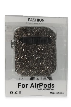 Newface Apple Airpods 2 (2.nesil) Mira Taşlı Kılıf - Siyah