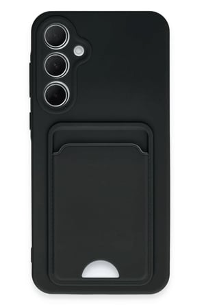 Newface Samsung Galaxy A35 5G Kılıf Kelvin Kartvizitli Silikon - Siyah