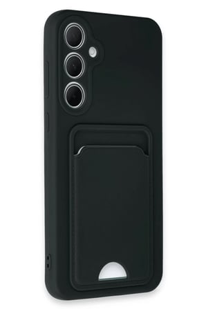 Newface Samsung Galaxy A35 5G Kılıf Kelvin Kartvizitli Silikon - Siyah