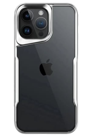 Newface Apple iPhone 15 Pro Max Kılıf Boyi Silikon Kapak - Gümüş