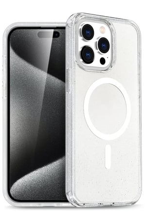 Newface Apple iPhone 15 Pro Kılıf Star Magsafe Kapak - Şeffaf