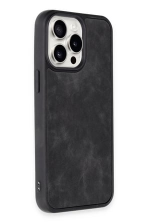 Newface Apple iPhone 14 Pro Kılıf Aras Deri Kapak - Siyah