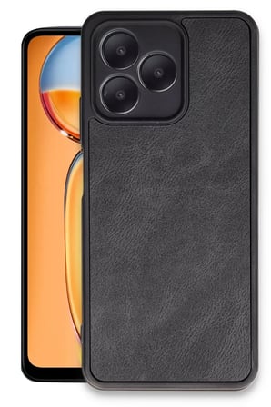 Newface Realme Note 50 4G Kılıf Aras Deri Kapak - Siyah