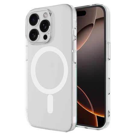 Newface Apple iPhone 16 Pro Kılıf Magneticsafe Şeffaf Silikon - Şeffaf