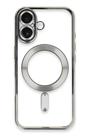 Newface Apple iPhone 16 Plus Kılıf Kross Magneticsafe Kapak - Gümüş