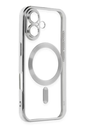 Newface Apple iPhone 16 Plus Kılıf Kross Magneticsafe Kapak - Gümüş