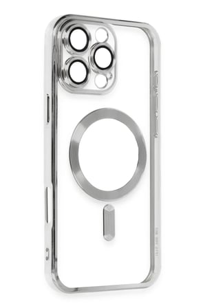 Newface Apple iPhone 16 Pro Max Kılıf Kross Magneticsafe Kapak - Gümüş