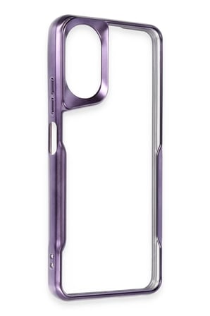 Newface Oppo A38 Kılıf Boyi Silikon Kapak - Derin Mor