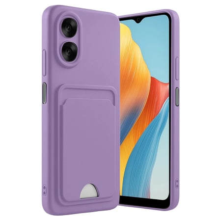 Newface Oppo A38 Kılıf Kelvin Kartvizitli Silikon - Lila