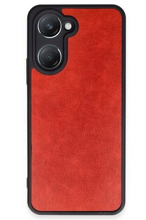 Newface Vivo Y18 Kılıf Aras Deri Kapak - Kırmızı
