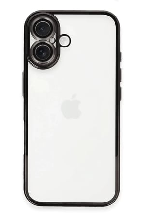 Newface Apple iPhone 16 Plus Kılıf Razer Lensli Silikon - Siyah