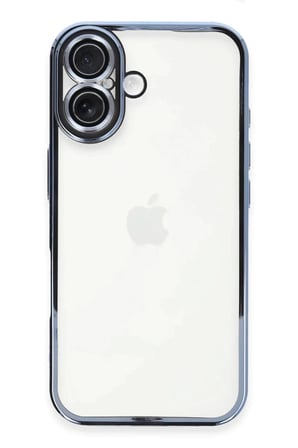 Newface Apple iPhone 16 Plus Kılıf Razer Lensli Silikon - Açık Mavi