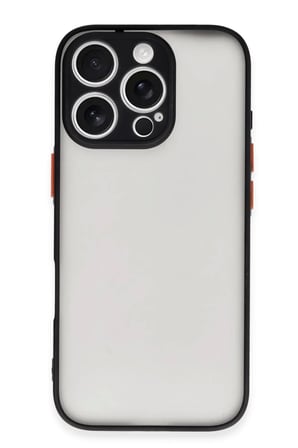 Newface Apple iPhone 16 Pro Max Kılıf Montreal Silikon Kapak - Siyah