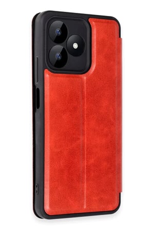 Newface Realme Note 50 4G Kılıf Flip Cover - Kırmızı