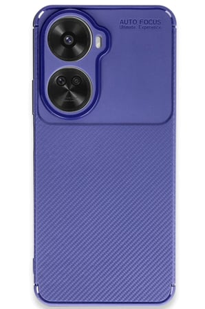 Newface Huawei Nova 12 SE Kılıf Auto Focus Karbon Kapak - Lacivert