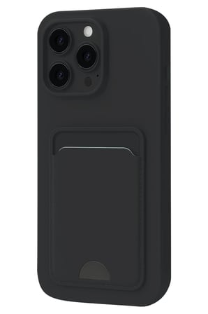 Newface Apple iPhone 16 Plus Kılıf Kelvin Kartvizitli Silikon - Siyah