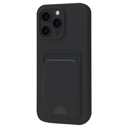 Newface Apple iPhone 16 Plus Kılıf Kelvin Kartvizitli Silikon - Siyah