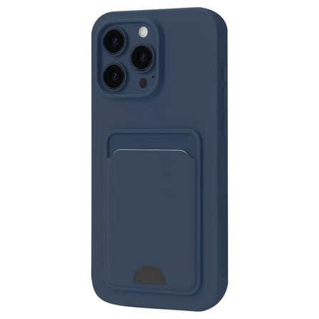 Newface Apple iPhone 16 Plus Kılıf Kelvin Kartvizitli Silikon - Lacivert