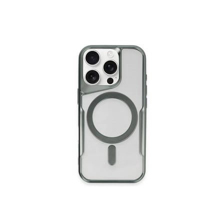 Newface Apple iPhone 14 Pro Kılıf Boyi Magsafe Silikon Kapak - Yeşil