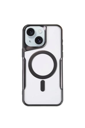 Newface Apple iPhone 15 Plus Kılıf Boyi Magsafe Silikon Kapak - Siyah