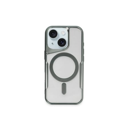 Newface Apple iPhone 15 Plus Kılıf Boyi Magsafe Silikon Kapak - Yeşil