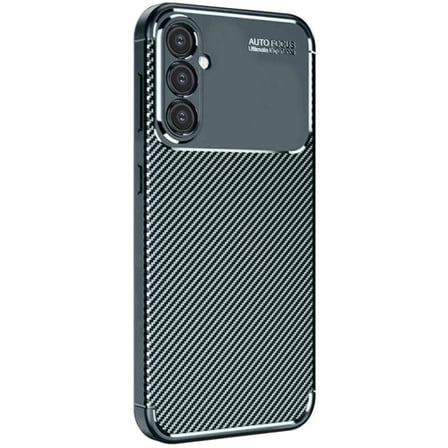 Newface Samsung Galaxy S24 FE Kılıf Auto Focus Karbon Kapak - Koyu Yeşil