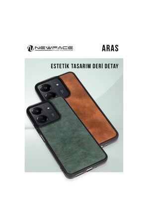 Newface Apple iPhone 16 Plus Kılıf Aras Deri Kapak - Kırmızı