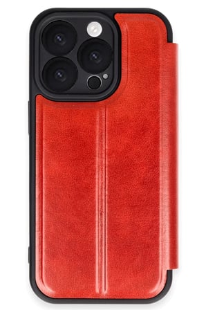 Newface Apple iPhone 16 Pro Max Kılıf Flip Cover - Kırmızı