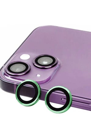 Newface Apple iPhone 15 Plus Raze Metal Kamera Lens - Yeşil