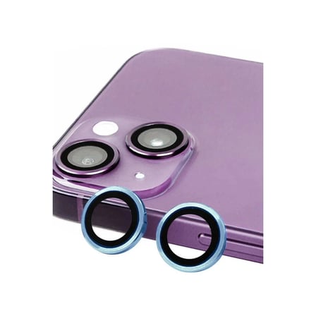 Newface Apple iPhone 14 Raze Metal Kamera Lens - Mavi