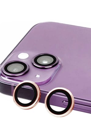 Newface Apple iPhone 13 Raze Metal Kamera Lens - Pembe