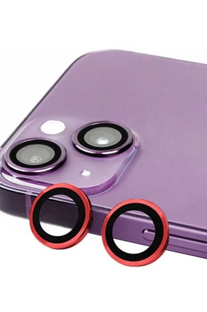 Newface Apple iPhone 13 Raze Metal Kamera Lens - Kırmızı