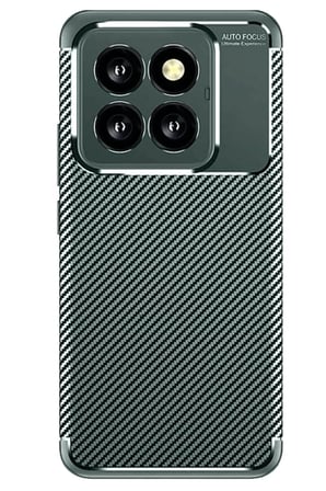 Newface Xiaomi Mi 14T Pro Kılıf Auto Focus Karbon Kapak - Koyu Yeşil