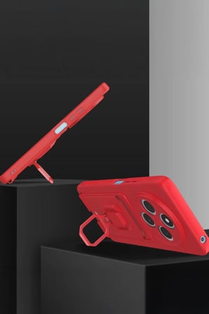 Newface Xiaomi Redmi 14C Kılıf Zuma Kartvizitli Yüzüklü Silikon - Pembe