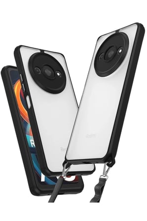 Newface Xiaomi Redmi A3 4G Kılıf Penta Silikon Kılıf - Siyah