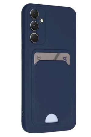 Newface Samsung Galaxy A16 5G Kılıf Kelvin Kartvizitli Silikon - Lacivert