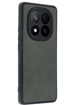 Newface Xiaomi Redmi Note 14 Pro 5G Kılıf Aras Deri Kapak - Koyu Yeşil