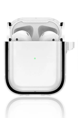 Movenchy Apple Airpods 4 (4.nesil) Shiny Şeffaf Kılıf - Siyah