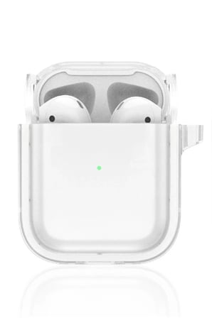 Movenchy Apple Airpods 4 (4.nesil) Shiny Şeffaf Kılıf - Beyaz