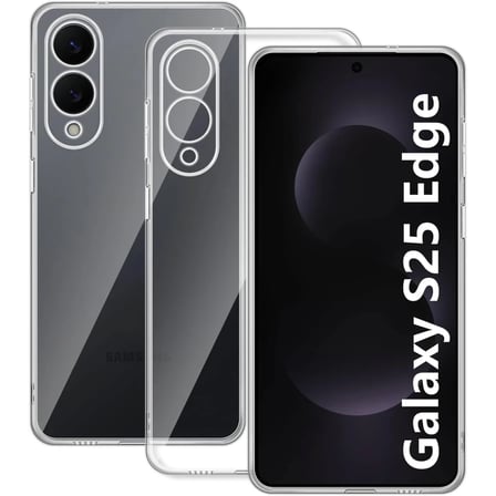 Newface Samsung Galaxy S25 Edge Kılıf Lüx Şeffaf Silikon