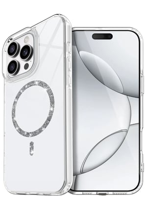 Newface Apple iPhone 15 Pro Max Live Diamond Magsafe Kapak - Şeffaf