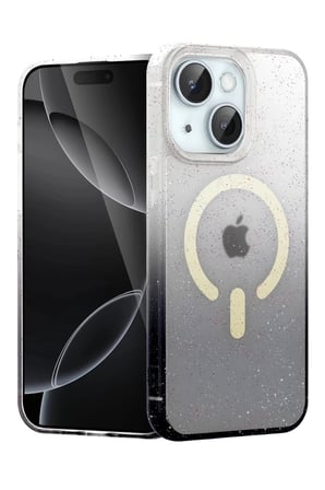 Newface Apple iPhone 15 Plus Pummel Shiny Magsafe Kapak - Siyah